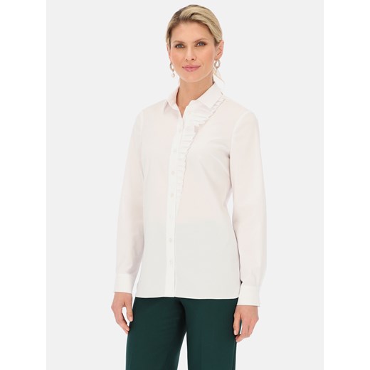 Biała koszula damska z kołnierzykiem Potis & Verso Sally ze sklepu Eye For Fashion w kategorii Koszule damskie - zdjęcie 163529124
