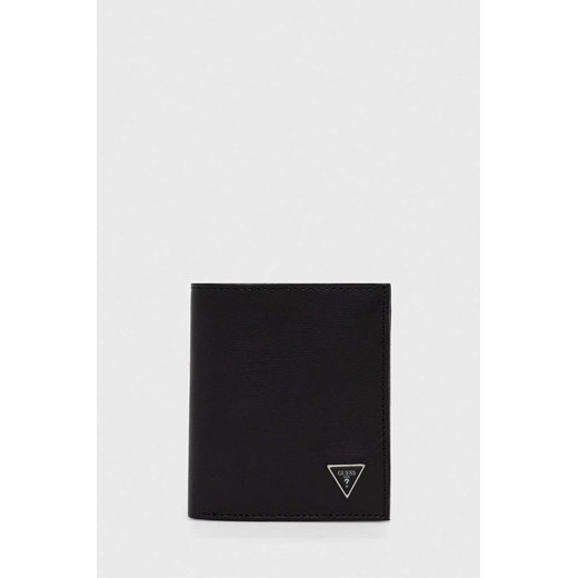 Guess portfel skórzany męski kolor czarny SMCSLE LEA22 ze sklepu ANSWEAR.com w kategorii Portfele męskie - zdjęcie 163534892