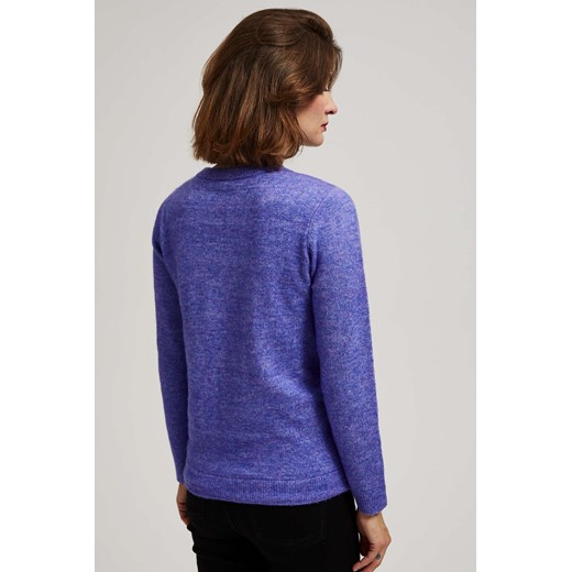 Sweter z wiązaniem fioletowy ze sklepu Moodo.pl w kategorii Swetry damskie - zdjęcie 163536702