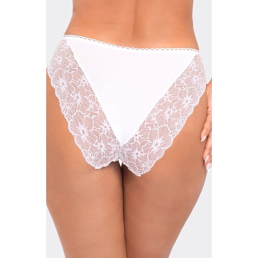 Klasyczne białe figi z wysokim stanem BBL 191, Kolor biały, Rozmiar S, Babell ze sklepu Intymna w kategorii Majtki damskie - zdjęcie 163539204