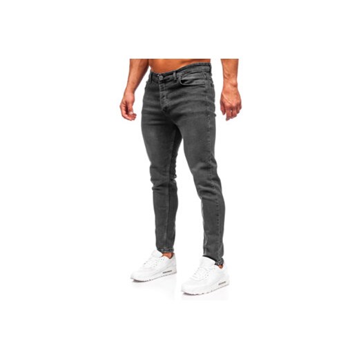 Czarne spodnie jeansowe męskie regular fit Denley 6077 32/M wyprzedaż Denley