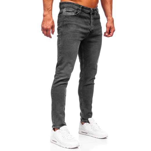 Czarne spodnie jeansowe męskie regular fit Denley 6077 33/L Denley okazyjna cena