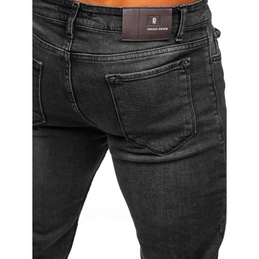 Czarne spodnie jeansowe męskie regular fit Denley 6077 32/M okazja Denley