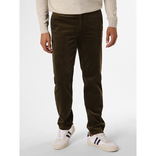 Gant Spodnie Mężczyźni Bawełna khaki jednolity ze sklepu vangraaf w kategorii Spodnie męskie - zdjęcie 163543171