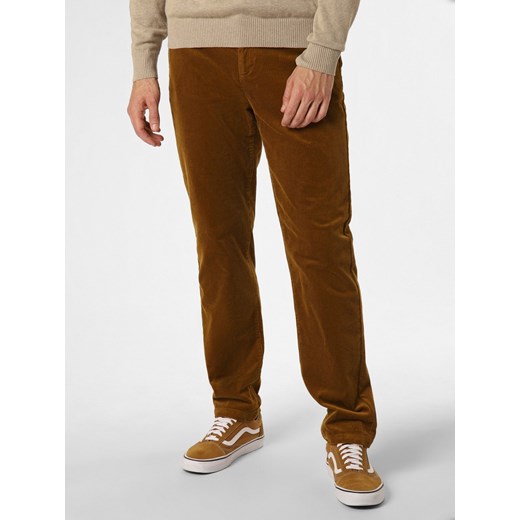 Gant Spodnie Mężczyźni Bawełna brązowy jednolity ze sklepu vangraaf w kategorii Spodnie męskie - zdjęcie 163543172