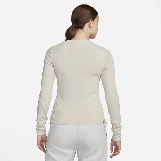 Bluzka damska Nike z długim rękawem z okrągłym dekoltem 
