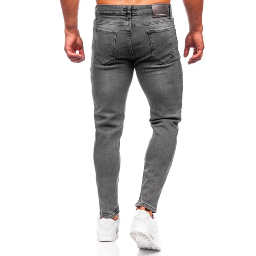 Grafitowe spodnie jeansowe męskie regular fit Denley 6073 33/L okazja Denley
