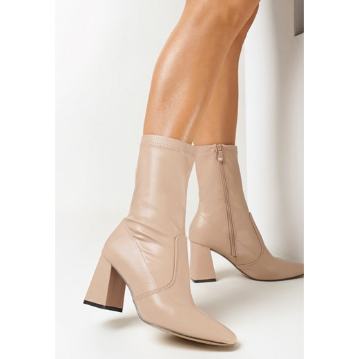 Botki Born2be eleganckie na zamek