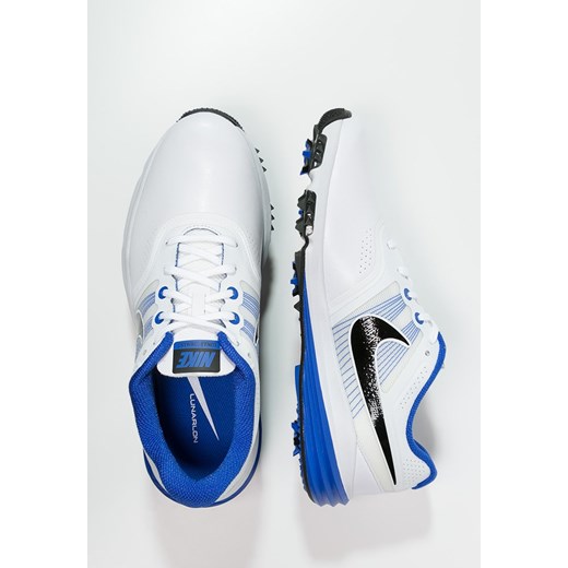 Nike Golf LUNAR COMMAND Obuwie do golfa white/black/lyon blue zalando szary skóra ekologiczna