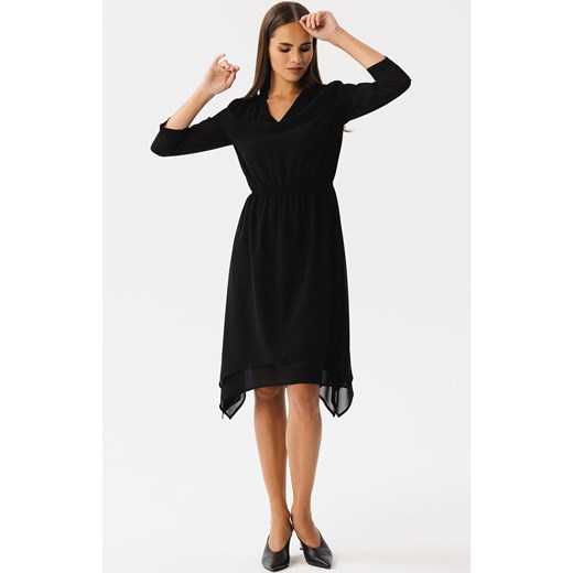 Sukienka warstwowa szyfonowa czarna S354, Kolor czarny, Rozmiar M, Stylove ze sklepu Primodo w kategorii Sukienki - zdjęcie 163579221