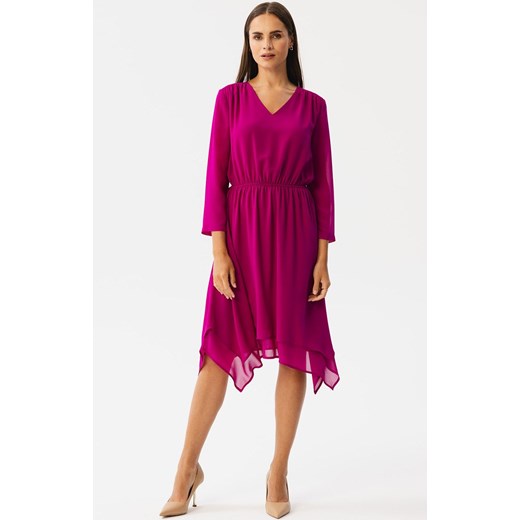 Sukienka warstwowa szyfonowa rubinowa S354, Kolor rubinowy, Rozmiar M, Stylove ze sklepu Primodo w kategorii Sukienki - zdjęcie 163579233