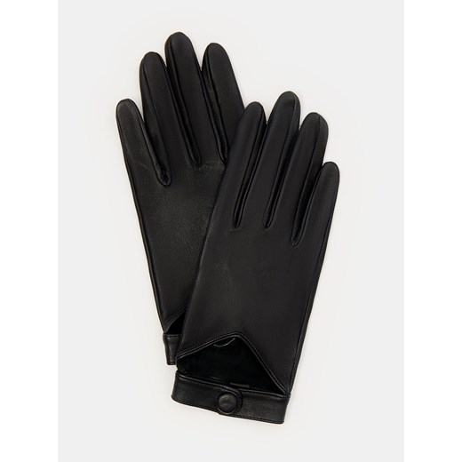 Mohito - Skórzane rękawiczki - Czarny Mohito L Mohito