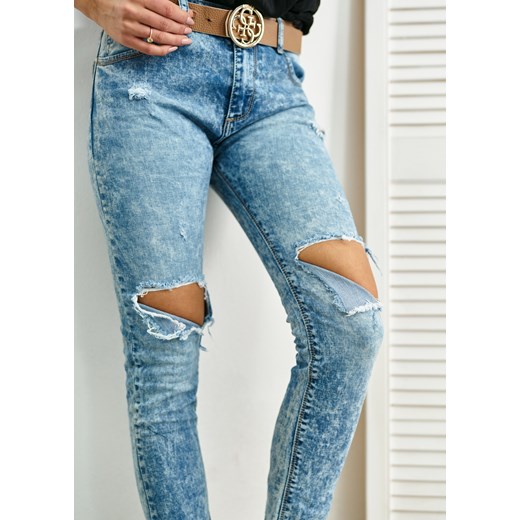 PHILIP spodnie jeans slim fit mega dziury M Ligari