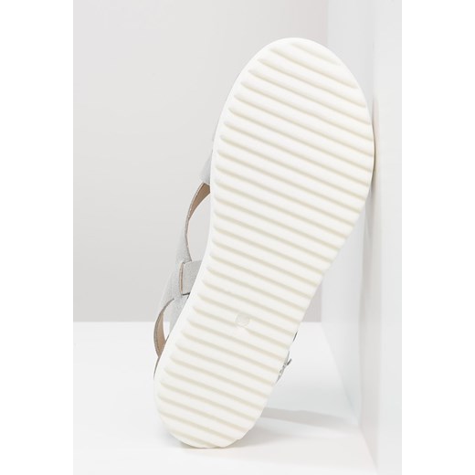 Tamaris Sandały na platformie light grey/silver zalando bezowy kokardka