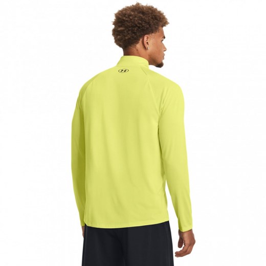 Męska bluza treningowa Under Armour Tech 2.0 1/2 Zip - żółty ze sklepu Sportstylestory.com w kategorii Bluzy męskie - zdjęcie 163589021