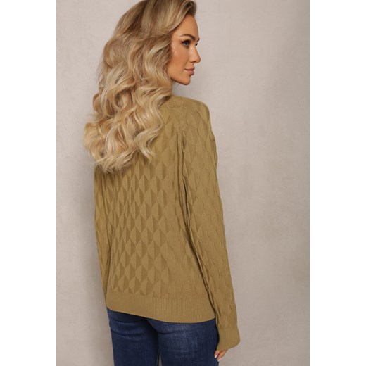 Sweter damski zielony Renee casualowy
