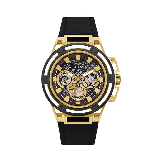 Guess zegarek męski kolor czarny ze sklepu ANSWEAR.com w kategorii Zegarki - zdjęcie 163593114