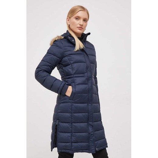 Pepe Jeans kurtka damska kolor granatowy zimowa Pepe Jeans XS ANSWEAR.com
