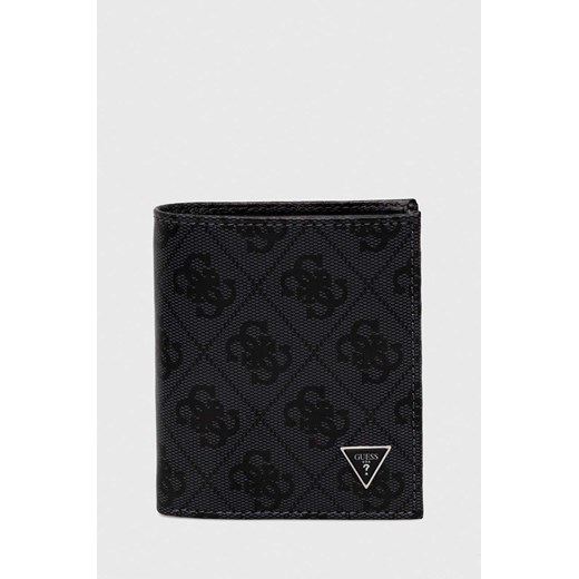 Guess portfel skórzany VEZZOLA męski kolor czarny SMVELE LEA22 ze sklepu ANSWEAR.com w kategorii Portfele męskie - zdjęcie 163594463
