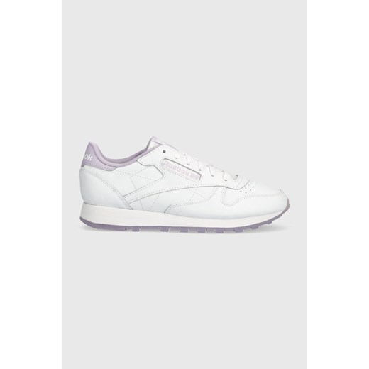 Reebok Classic sneakersy skórzane CLASSIC LEATHER kolor biały ze sklepu PRM w kategorii Buty sportowe męskie - zdjęcie 163598422