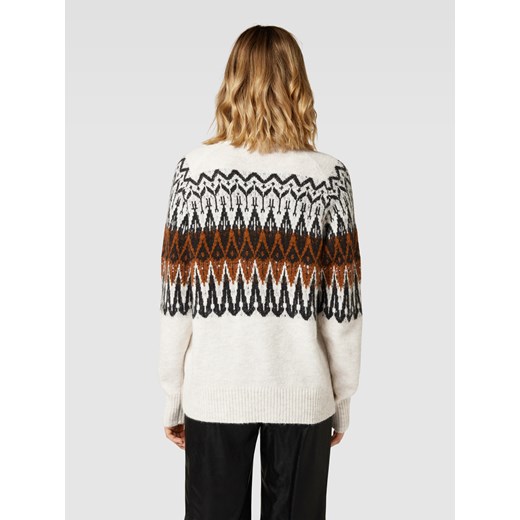Sweter z norweskim wzorem i dodatkiem wełny lana model ‘ALEJA’ Vila M okazyjna cena Peek&Cloppenburg 