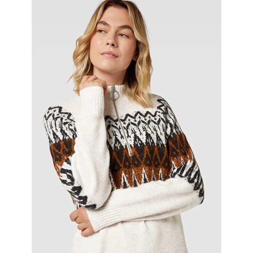 Sweter z norweskim wzorem i dodatkiem wełny lana model ‘ALEJA’ Vila L okazja Peek&Cloppenburg 