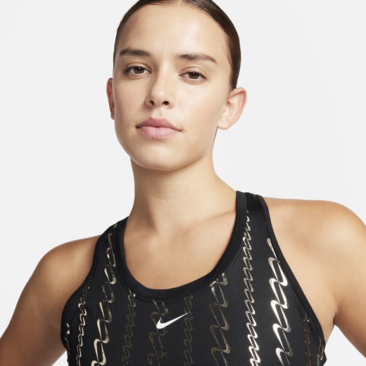 Nike bluzka damska z okrągłym dekoltem czarna w sportowym stylu 