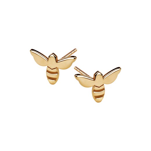 Kolczyki srebrne pozłacane - pszczoła - Queen B ze sklepu YES.pl w kategorii Kolczyki - zdjęcie 163622074