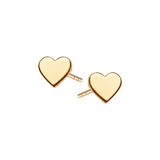 Kolczyki srebrne pozłacane - serce - Hearts ze sklepu YES.pl w kategorii Kolczyki - zdjęcie 163622152