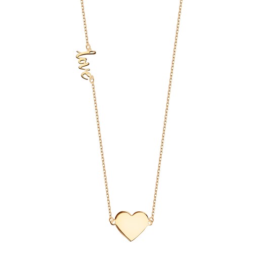 Naszyjnik srebrny pozłacany - serce - Hearts ze sklepu YES.pl w kategorii Naszyjniki - zdjęcie 163622472