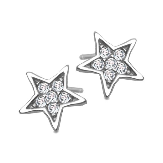 Kolczyki srebrne z cyrkoniami - gwiazdy - Night Sky ze sklepu YES.pl w kategorii Kolczyki - zdjęcie 163622932