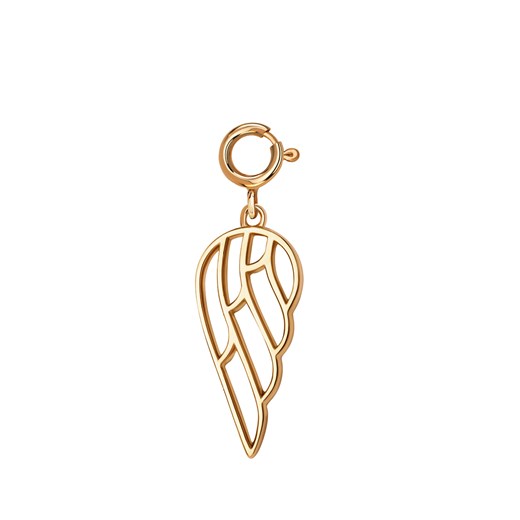 Zawieszka srebrna pozłacana charms - skrzydło - Love Story One Size YES.pl