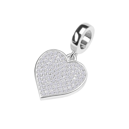 Beads srebrny z cyrkoniami - serce - Scarlet ze sklepu YES.pl w kategorii Zawieszki - zdjęcie 163623100