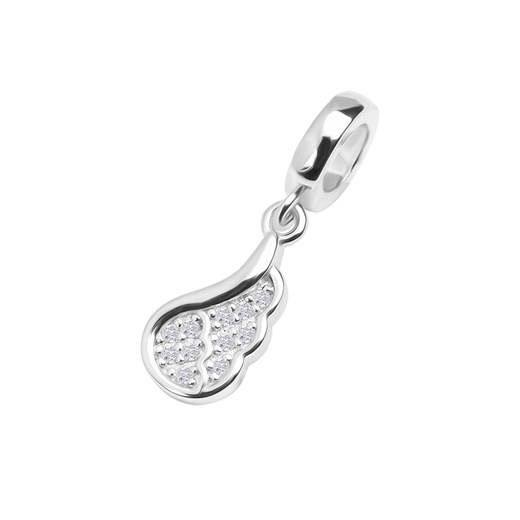 Beads srebrny z cyrkoniami - skrzydło - Scarlet ze sklepu YES.pl w kategorii Zawieszki - zdjęcie 163623102