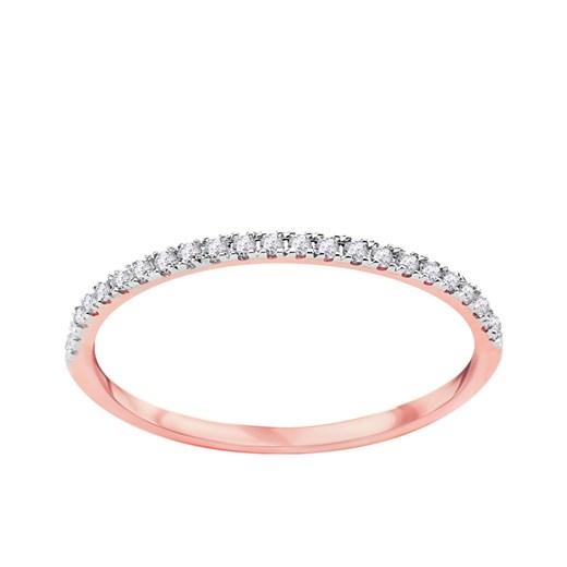 Pierścionek z różowego złota z diamentami - YES Rings ze sklepu YES.pl w kategorii Pierścionki - zdjęcie 163623721