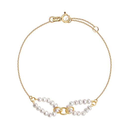 Bransoletka złota z perłami - Pearls ze sklepu YES.pl w kategorii Bransoletki - zdjęcie 163624420
