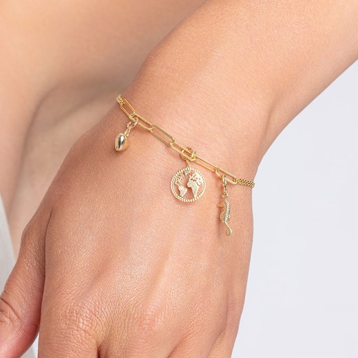 Zawieszka złota - konik morski - YES Charms One Size YES.pl