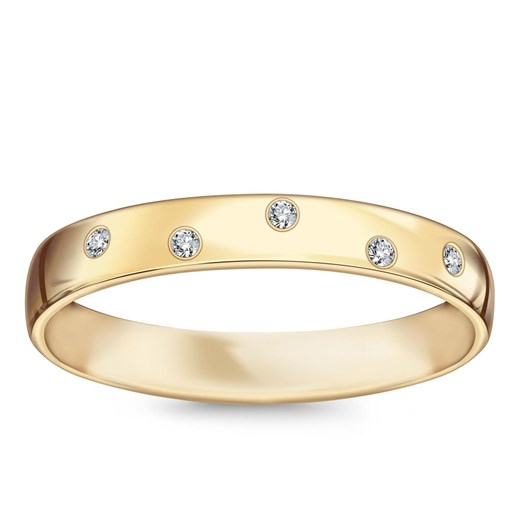 Obrączka złota z diamentami - Forever ze sklepu YES.pl w kategorii Obrączki - zdjęcie 163624712