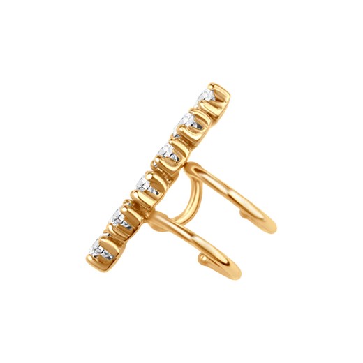 Nausznica złoty z cyrkoniami One Size YES.pl