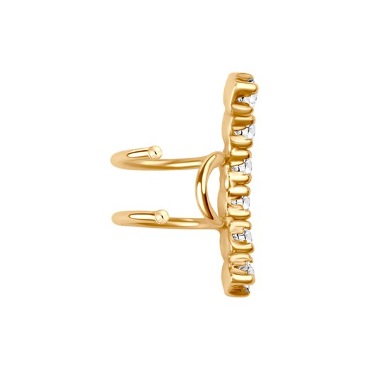 Nausznica złoty z cyrkoniami One Size YES.pl