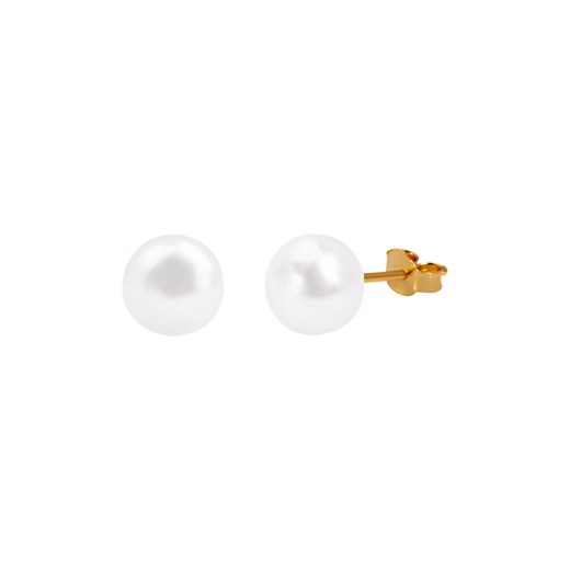 Kolczyki srebrne pozłacane z perłami - Pearls ze sklepu YES.pl w kategorii Kolczyki - zdjęcie 163625631