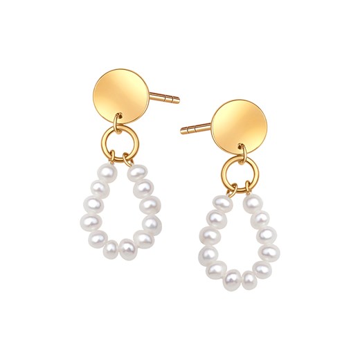 Kolczyki złote z perłami - Pearls One Size YES.pl