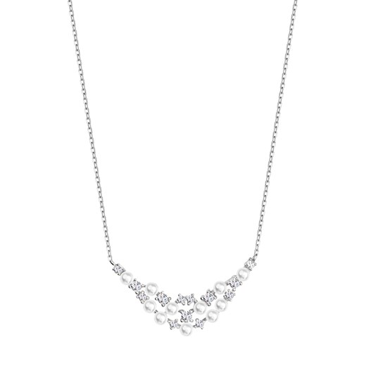 Naszyjnik srebrny z perłami i cyrkoniami - Pearls of Sky ze sklepu YES.pl w kategorii Naszyjniki - zdjęcie 163626320