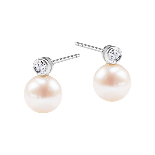 Kolczyki srebrne z perłami i cyrkoniami - Pearls of Sky ze sklepu YES.pl w kategorii Kolczyki - zdjęcie 163626610