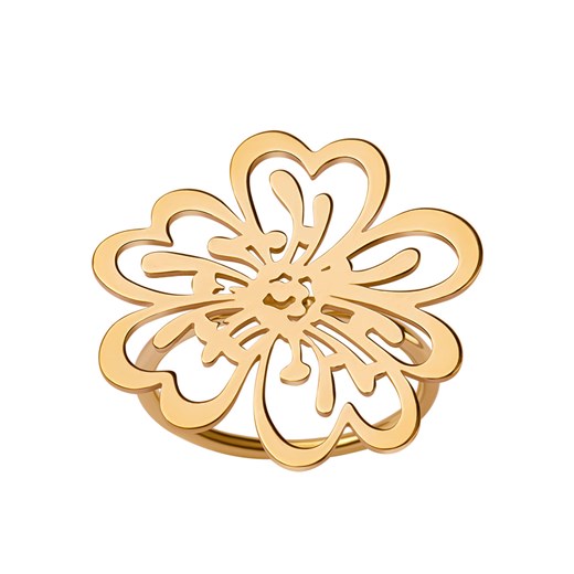 Pierścionek srebrny pozłacany - kwiat - Blossom ze sklepu YES.pl w kategorii Pierścionki - zdjęcie 163626724