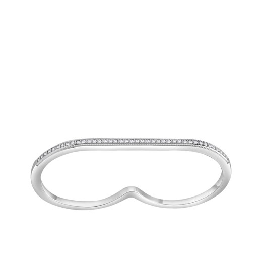 Pierścionek srebrny z cyrkoniami - Scarlet ze sklepu YES.pl w kategorii Pierścionki - zdjęcie 163627031