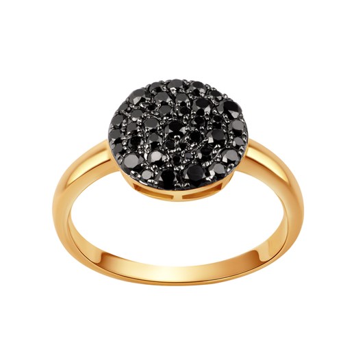 Pierścionek złoty z czarnymi diamentami - Midnight ze sklepu YES.pl w kategorii Pierścionki - zdjęcie 163627414