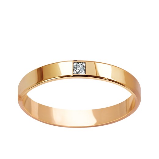 Obrączka złota z diamentem ze sklepu YES.pl w kategorii Obrączki - zdjęcie 163628231