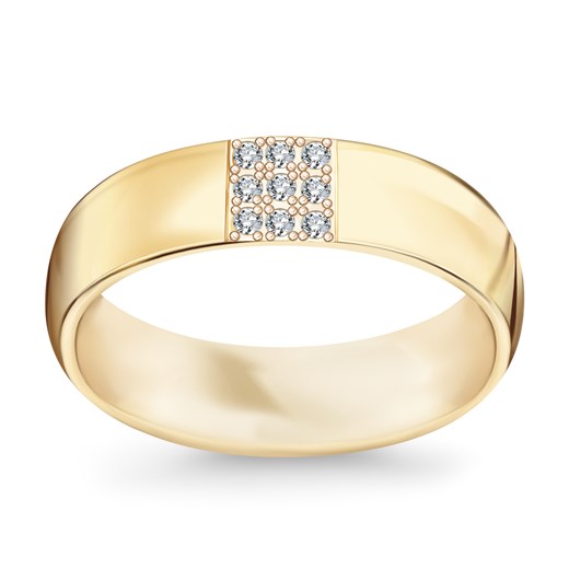Obrączka złota z diamentami ze sklepu YES.pl w kategorii Obrączki - zdjęcie 163628271