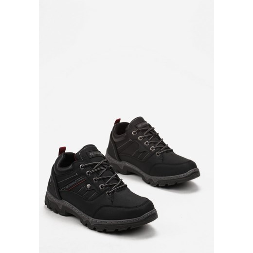 Czarne Buty Trekkingowe ze Sznurowaniem Gometti 44 promocyjna cena born2be.pl